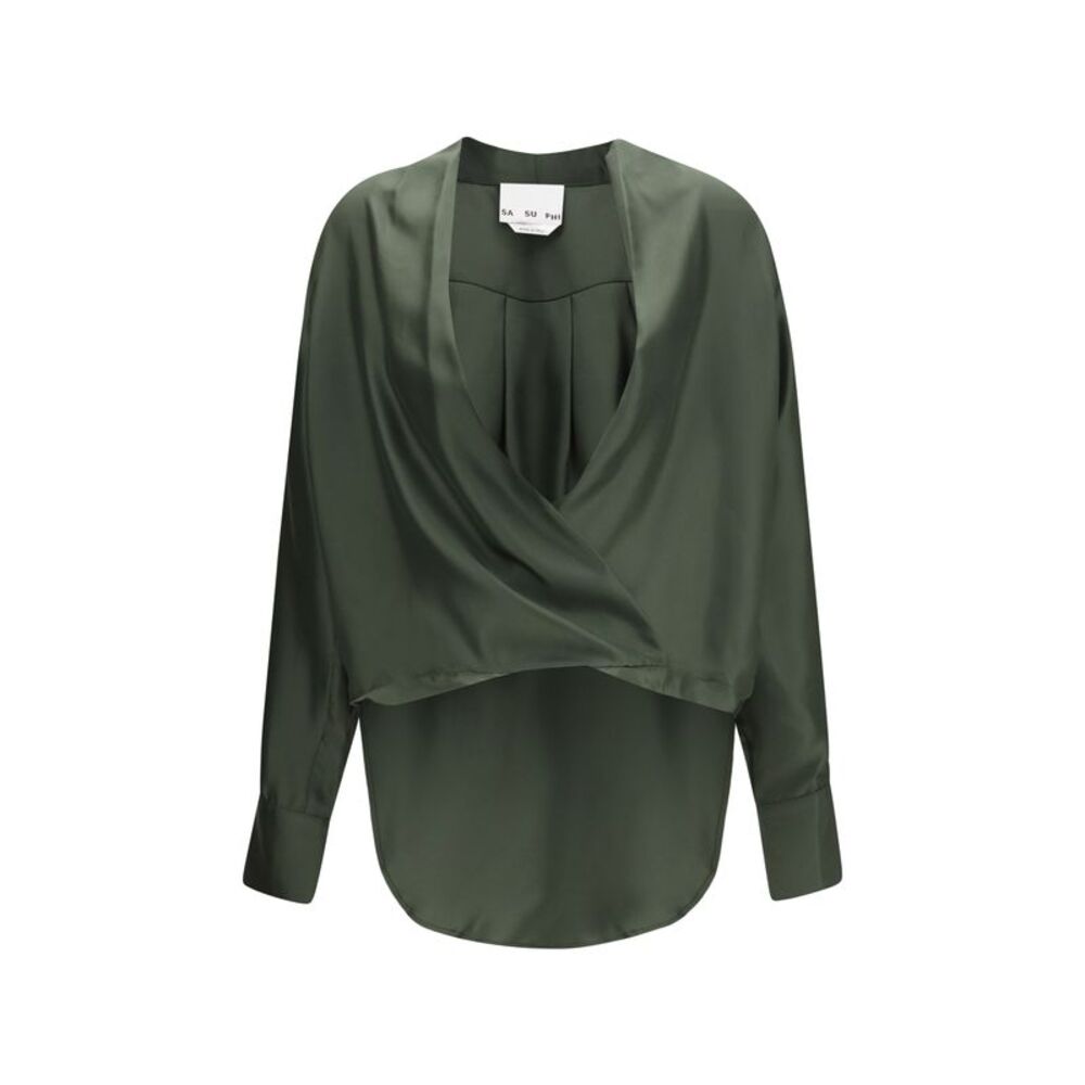 Sa Su Phi Women Silk Wrap Blouse